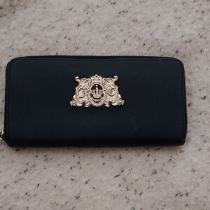 Juicy Couture Black Wallet with Gold Crest